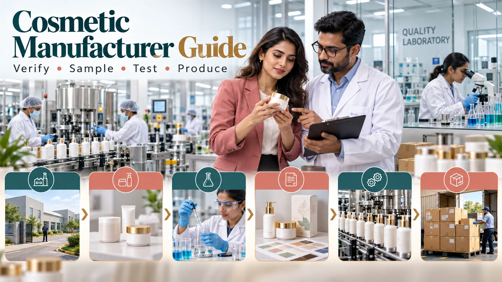 Cosmetic Manufacturer कैसे चुनें? Private Label, OEM और Contract Manufacturing Guide