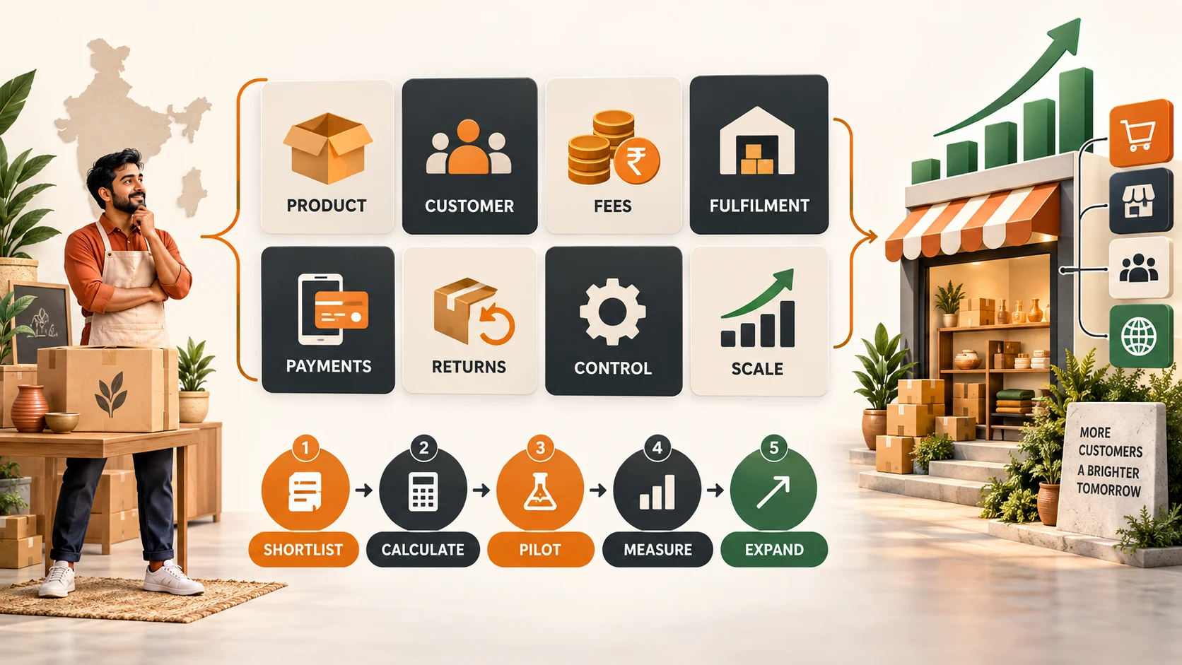 A practical platform-selection framework helps sellers shortlist, calculate costs, pilot, measure and expand.