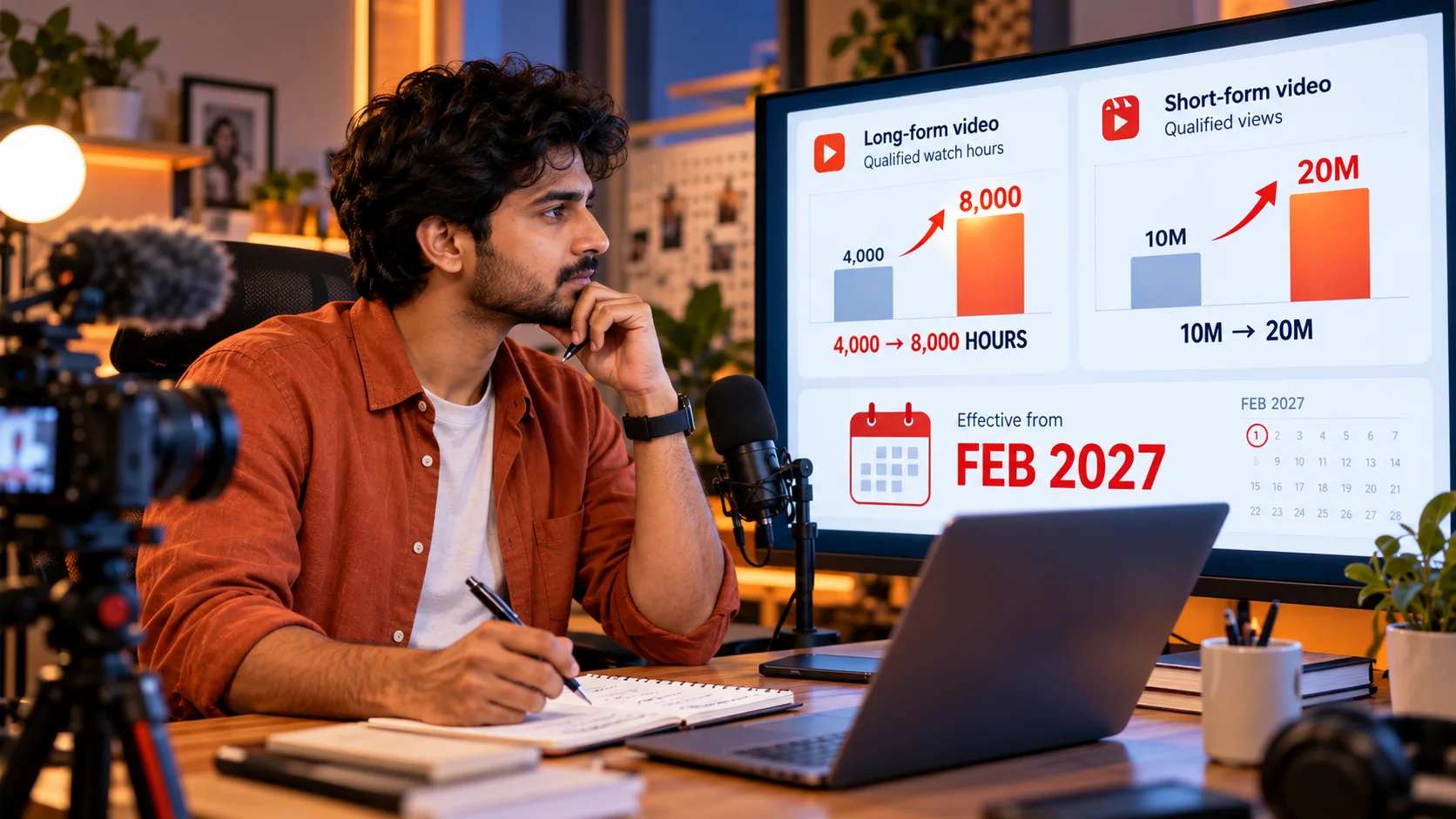 YouTube Monetisation Rules बदलेंगे: 4,000 से 8,000 Watch Hours, 1 February 2027 से क्या होगा?