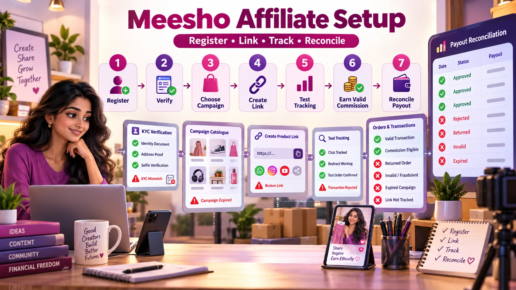 Meesho Affiliate Registration से Payout तक: Complete Step-by-Step Guide