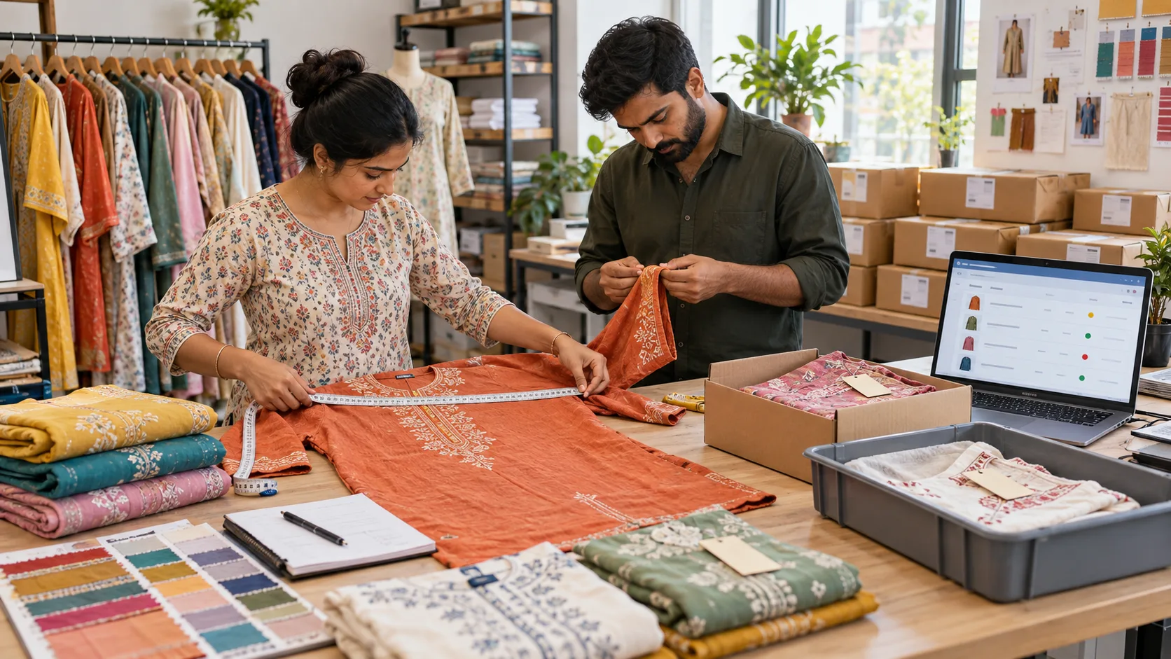 Clothing profitability depends on accurate garment measurements, sample quality checks, stock visibility, packing discipline and return inspection—not product photos alone.