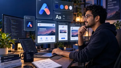 Designer के बिना Developer अपना Brand कैसे बनाए? Complete Practical Guide 2026