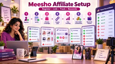 Meesho Affiliate Registration से Payout तक: Complete Step-by-Step Guide