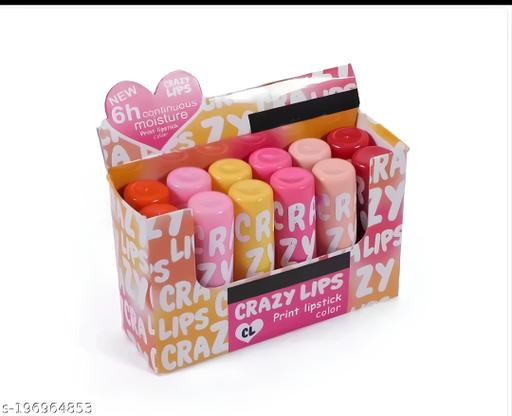 “   Crazy Lips balm 12, Color Changing Lip Balm Set | 6 Hour Moisturizing Lip Balm | Natural Pink Tint | Fruity Flavor | Hydrating Lip Care for Girls & Women