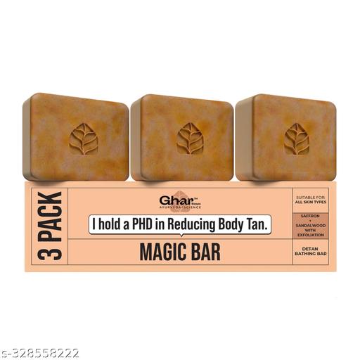 Ghar Soaps Magic Soap | With Saffron And Sandalwood | Tan-Reducing Soap For All Skin Types (300 gm)