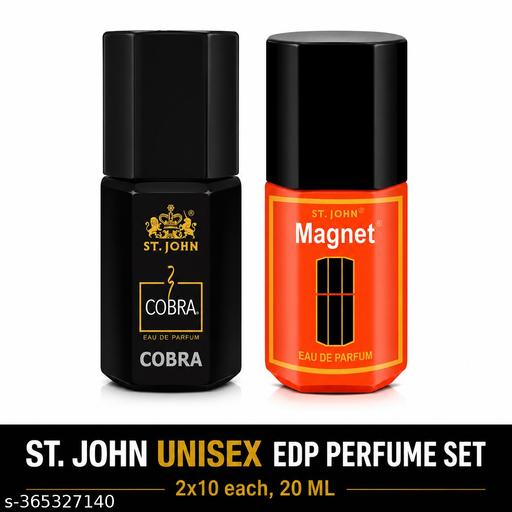 ST. JOHN Cobra & Magnet Unisex Eau De Parfum Combo | Long Lasting Pocket Perfume for Men & Women | 10 ml Each, Pack of 2