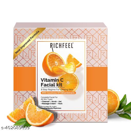 Richfeel Brightening Facial Kit with Vitamin C | For Glowing Skin | Tan Removal| 30 g