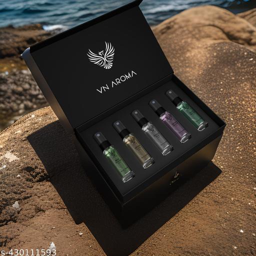 VN AROMA Unisex Luxury Perfume Gift Set – 5×8 ml (40 ml Total) | Long-Lasting Premium Eau de Parfum Mini Combo