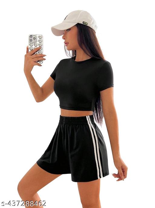 Womens Stripe Regular fit Night/ gym/Runing/Yoga shorts