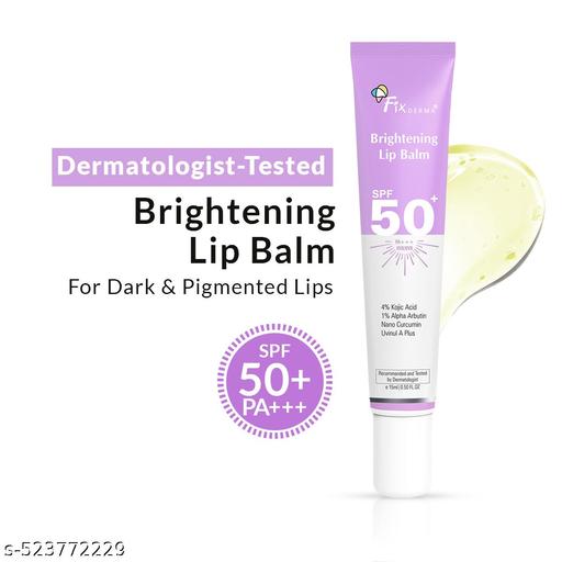 Fixderma Brightening Lip Balm With SPF 50 PA+++ for Pigmented & Dry Lips Moisturizes LipsFor Men & Women 15ml