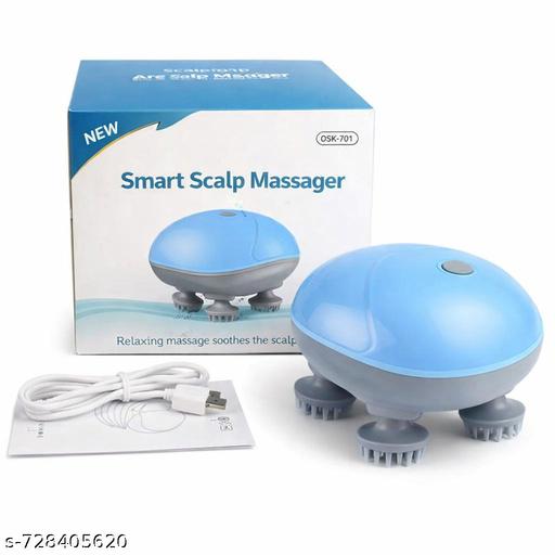 WDS Rechargeable Electric Head Massager | Scalp Massage Machine for Hair Care | Waterproof Hair & Body Massager for Daily Relaxation (Blue)