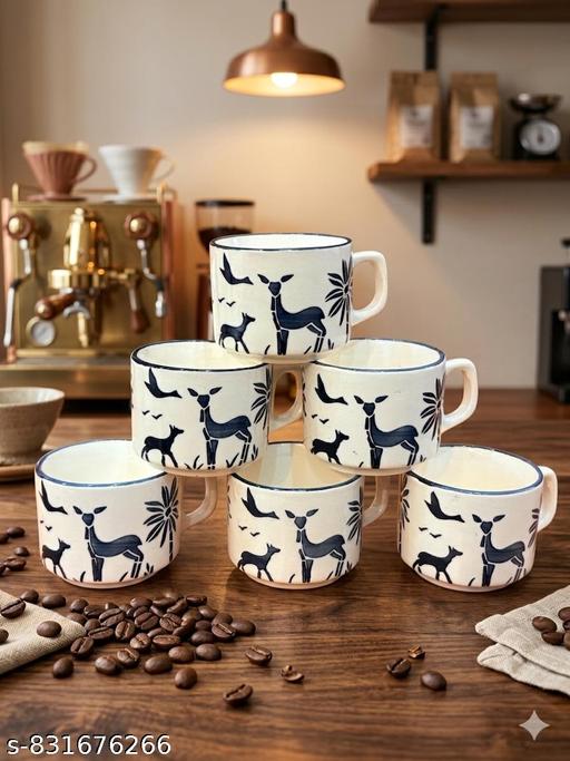 All new ceramic dark grey, dear design Hotel cup for tea and coffee and milk capacity, 150 ML pack of six