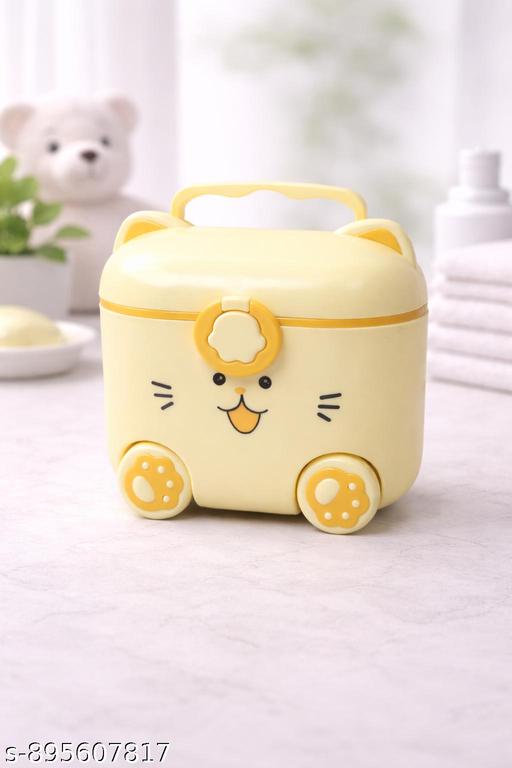 THE LITTLE LOOKERS Milk Powder Dispenser for Baby | Portable Container for Milk Powder| Multi-Functional Container for Kids (Yellow)