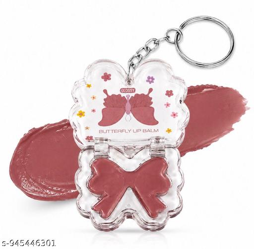 Lipstick Keychain for Women, Glossy Hydrating Moisturizing Lip Balm