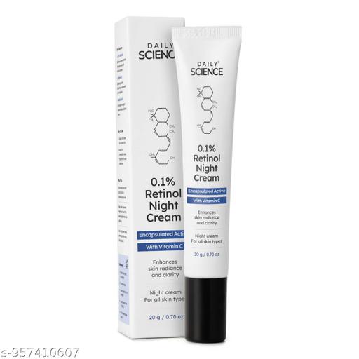 0.1% Retinol Night Cream | Liposomal Encapsulated Retinol + Vitamin C | Anti Aging Cream for Wrinkles, Fine Lines & Skin Firmness | Beginner Friendly Retinol Cream | For All Skin Types, 20 g (Pack of 1)