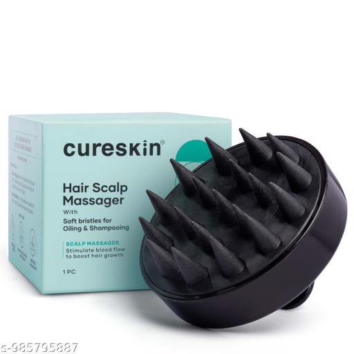 Cureskin Head Massager with Medical-Grade Bristles | Hair Massager for Hair Growth | Scalp Massager Shampoo Hair Brush, Exfoliating, Oil Massage, Anti-Dandruff
